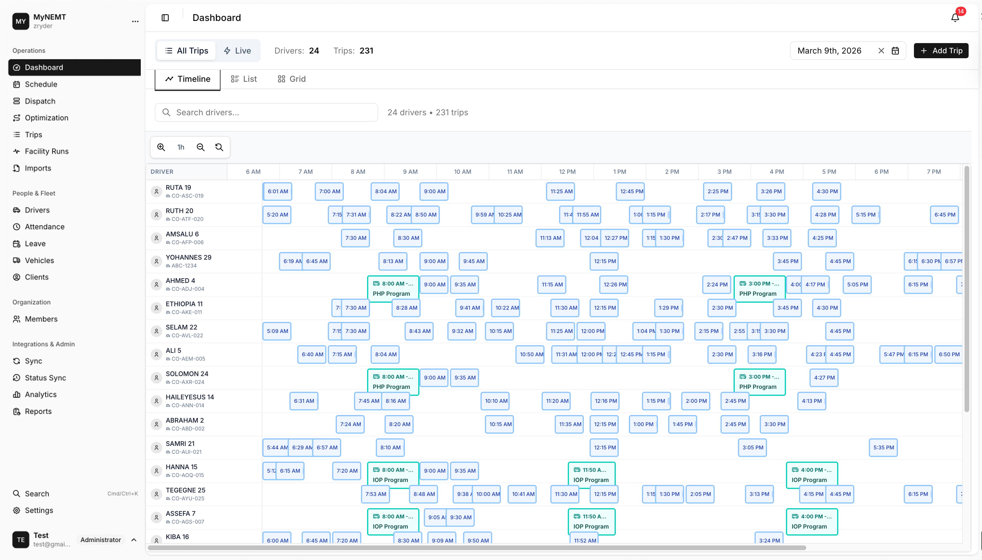 Nemtly dispatch dashboard